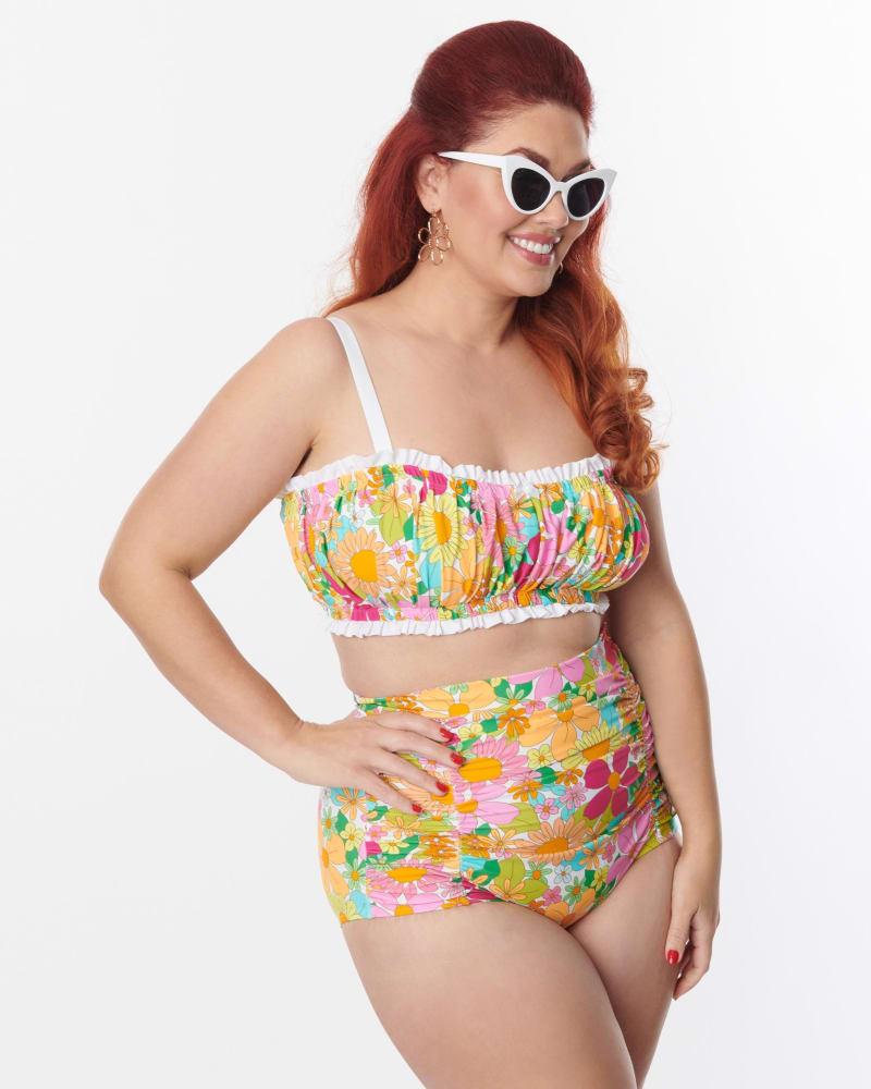 Plus size top bandeau swim top